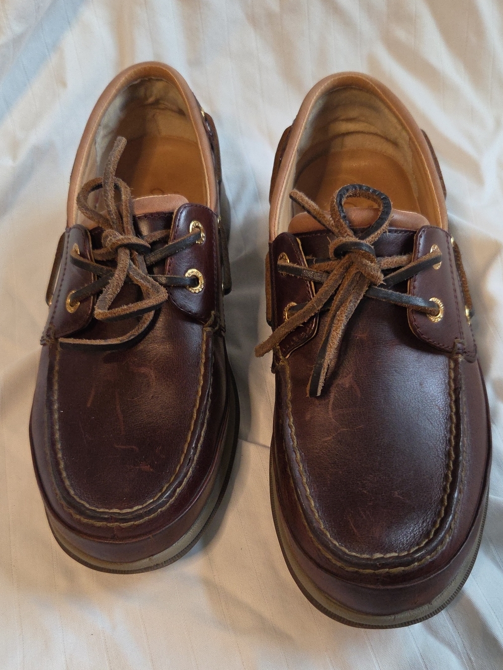 Sperry Classic Gold Cup Men's Brown Leather Boat Shoes Sz 8